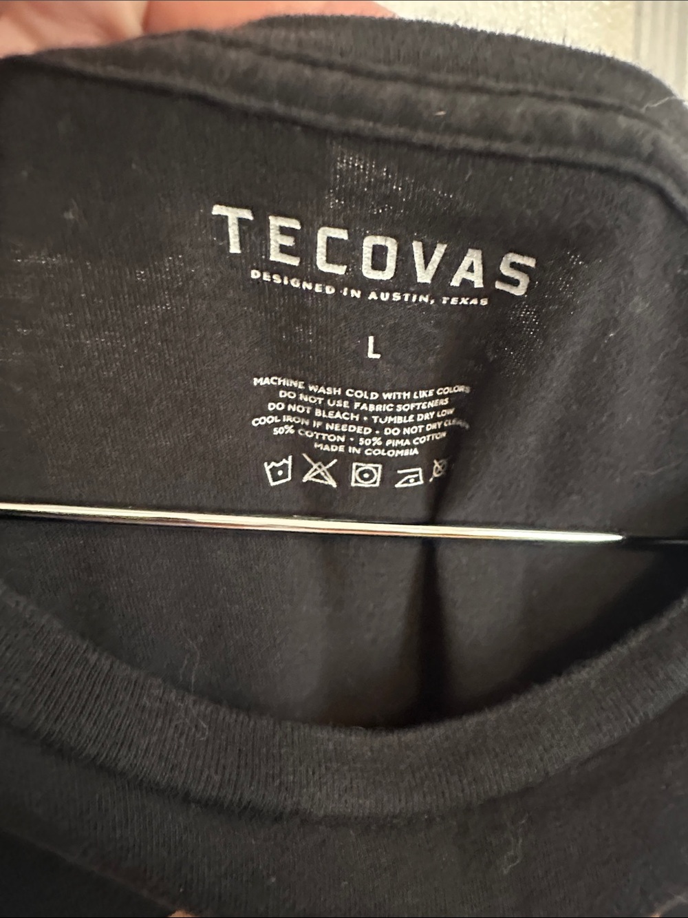 Tecovas Black Tee with Rust 'Tecovas Western Goods' Print - Picture 3 of 3